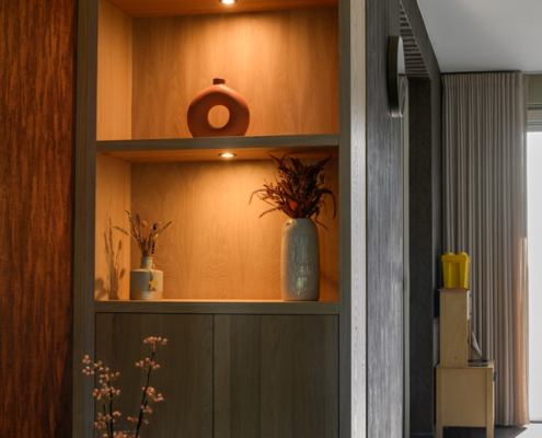 kast met verlichting woonkamer