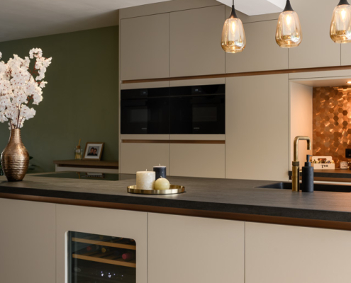 keuken met klimaat wijnkast